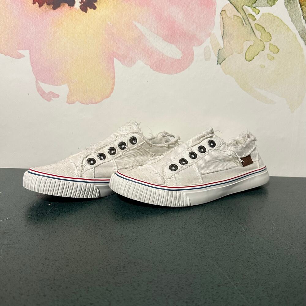 BLOWFISH Malibu No Tie Slip-On Sneakers - Shoe Size US 8 M White canvas Causal